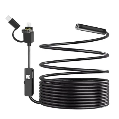 Endoskop za pametni telefon in računalnik, vodoodporen IP67, USB-C / mikro USB / kamera z več vrati - dolžina 5 m