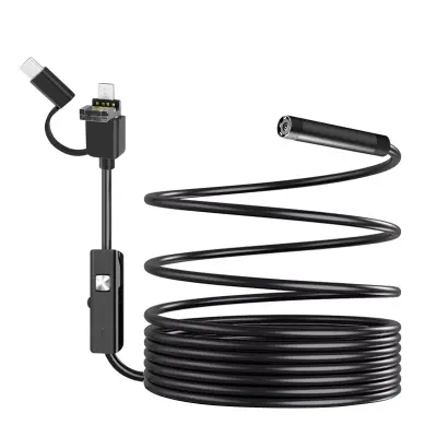 Endoskop za pametni telefon in računalnik, vodoodporen IP67, USB-C / mikro USB / kamera z več vrati - dolžina 3,5 m