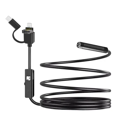 Endoskop za pametni telefon in računalnik, vodoodporen IP67, USB-C / mikro USB / kamera z več vrati - dolžina 1 m