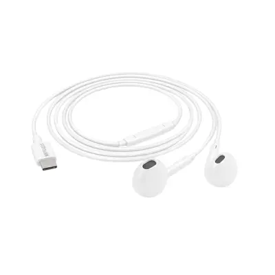 Mayaxess, Žične USB-C slušalke za Samsung Galaxy S26 Plus z vgrajenim mikrofonom, Bela