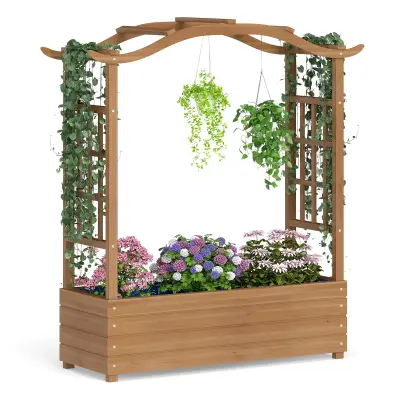 Cvetlični zaboj s stranskimi rešetkami Vrtna pergola