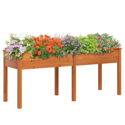 Lesena korita s pregradami 185 x 58 x 77 cm