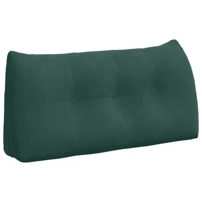 vidaXL Poglavni vzglavnik Temno zelena 100 x 24 x 50 cm Žamet