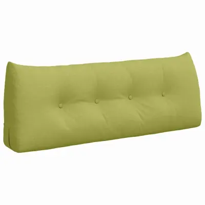 vidaXL Poglavni vzglavnik Svetlo zelena 120 x 24 x 50 cm blago