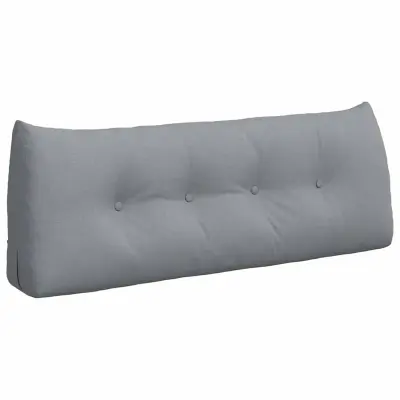 vidaXL Poglavni vzglavnik Svetlo siva 120 x 24 x 50 cm blago