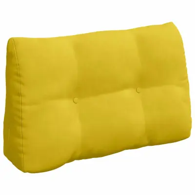 vidaXL Poglavni vzglavnik Rumena 80 x 24 x 50 cm Žamet