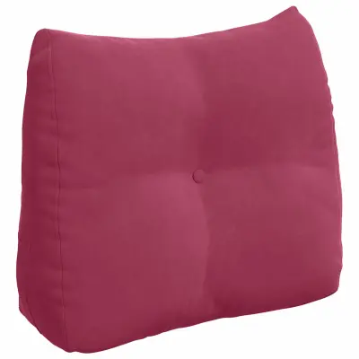 vidaXL Poglavni vzglavnik Vinorodna rdeča 60 x 24 x 50 cm Žamet