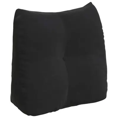 vidaXL Poglavni vzglavnik Črna 45 x 24 x 50 cm Žamet
