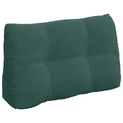 vidaXL Poglavni vzglavnik Temno zelena 80 x 24 x 50 cm Žamet