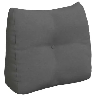 vidaXL Poglavni vzglavnik Temno siva 60 x 24 x 50 cm blago