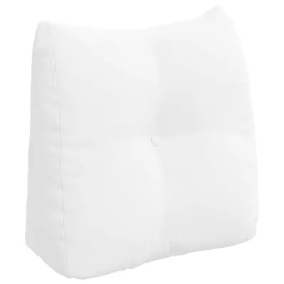 vidaXL Poglavni vzglavnik Bela 45 x 24 x 50 cm blago