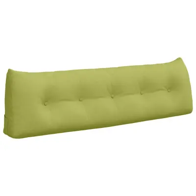 vidaXL Poglavni vzglavnik Svetlo zelena 160 x 24 x 50 cm blago
