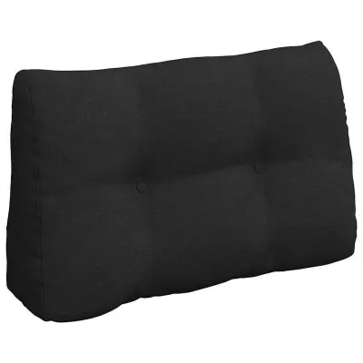 vidaXL Poglavni vzglavnik Črna 80 x 24 x 50 cm blago