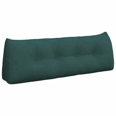 vidaXL Poglavni vzglavnik Temno zelena 140 x 24 x 50 cm blago