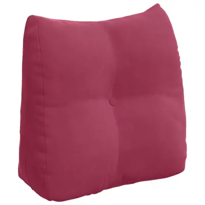 vidaXL Poglavni vzglavnik Vinorodna rdeča 45 x 24 x 50 cm Žamet