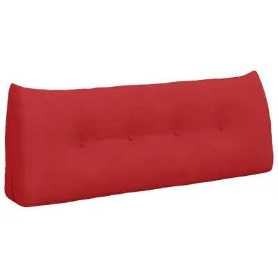 vidaXL Poglavni vzglavnik Rdeča 120 x 24 x 50 cm blago