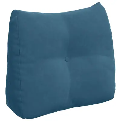 vidaXL Poglavni vzglavnik Modra 60 x 24 x 50 cm Žamet