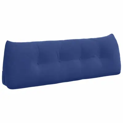 vidaXL Poglavni vzglavnik Policijska modra 140 x 24 x 50 cm Žamet