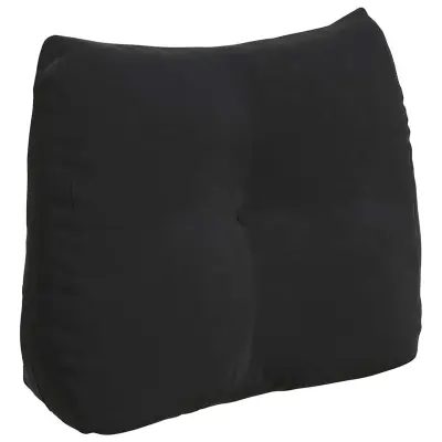 vidaXL Poglavni vzglavnik Črna 60 x 24 x 50 cm Žamet