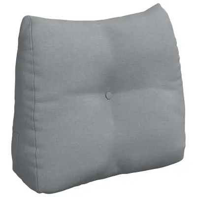 vidaXL Poglavni vzglavnik Svetlo siva 60 x 24 x 50 cm blago