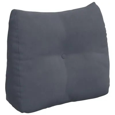 vidaXL Poglavni vzglavnik Temno siva 60 x 24 x 50 cm Žamet