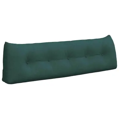 vidaXL Poglavni vzglavnik Temno zelena 160 x 24 x 50 cm blago
