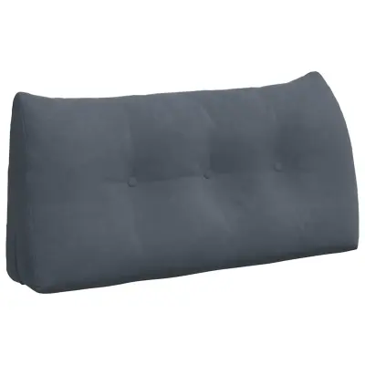 vidaXL Poglavni vzglavnik Temno siva 100 x 24 x 50 cm Žamet