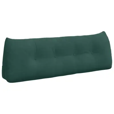 vidaXL Poglavni vzglavnik Temno zelena 140 x 24 x 50 cm Žamet