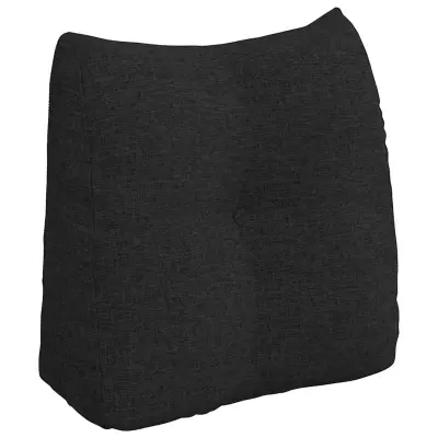 vidaXL Poglavni vzglavnik Črna 45 x 24 x 50 cm blago