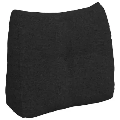 vidaXL Poglavni vzglavnik Črna 60 x 24 x 50 cm blago