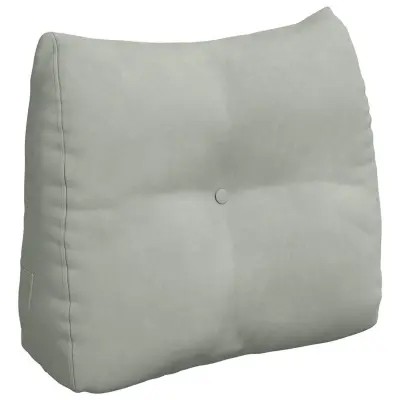 vidaXL Poglavni vzglavnik Svetlo siva 60 x 24 x 50 cm Žamet