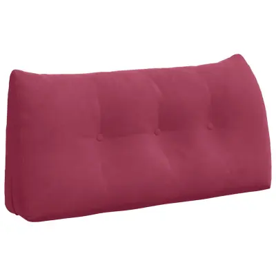 vidaXL Poglavni vzglavnik Vinorodna rdeča 100 x 24 x 50 cm Žamet