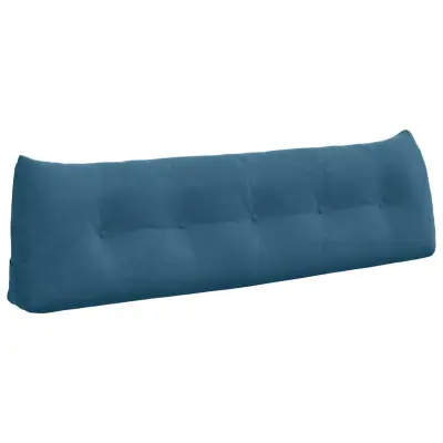 vidaXL Poglavni vzglavnik Modra 160 x 24 x 50 cm Žamet