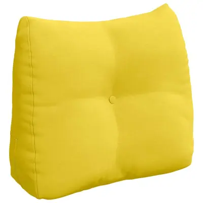 vidaXL Poglavni vzglavnik Svetlo rumena 60 x 24 x 50 cm blago