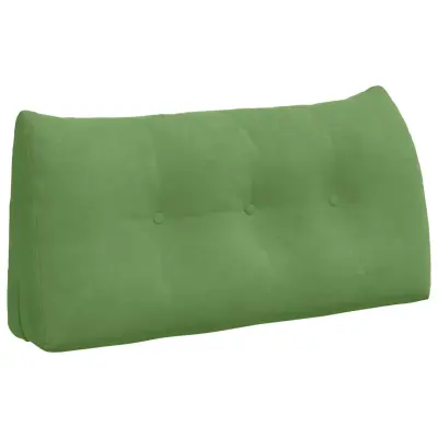 vidaXL Poglavni vzglavnik Svetlo zelena 100 x 24 x 50 cm Žamet