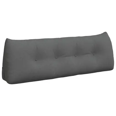 vidaXL Poglavni vzglavnik Temno siva 140 x 24 x 50 cm blago