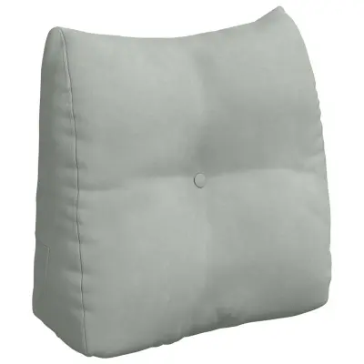 vidaXL Poglavni vzglavnik Svetlo siva 45 x 24 x 50 cm Žamet