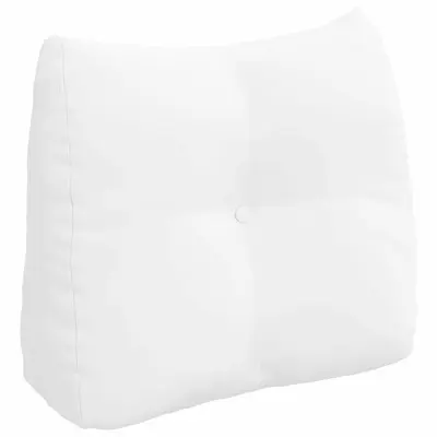 vidaXL Poglavni vzglavnik Bela 60 x 24 x 50 cm blago