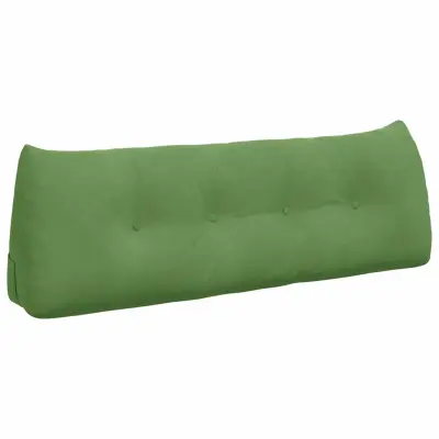 vidaXL Poglavni vzglavnik Svetlo zelena 140 x 24 x 50 cm Žamet