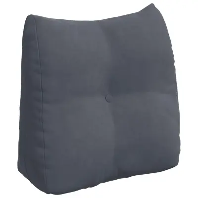 vidaXL Poglavni vzglavnik Temno siva 45 x 24 x 50 cm Žamet