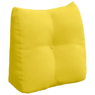 vidaXL Poglavni vzglavnik Svetlo rumena 45 x 24 x 50 cm blago