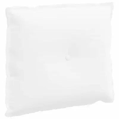 vidaXL Poglavni vzglavnik Bela 60 x 19 x 50 cm blago