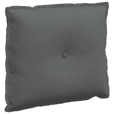 vidaXL Poglavni vzglavnik Temno siva 60 x 19 x 50 cm blago