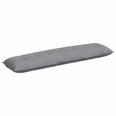 vidaXL Poglavni vzglavnik Svetlo siva 200 x 19 x 50 cm blago