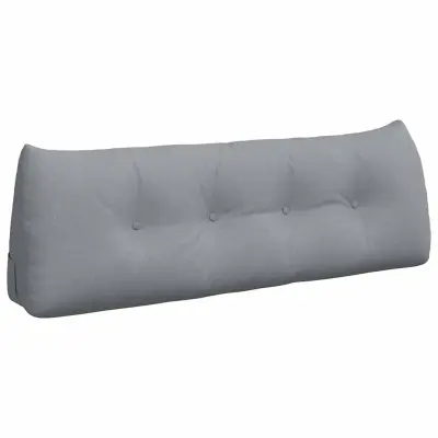 vidaXL Poglavni vzglavnik Svetlo siva 140 x 24 x 50 cm blago