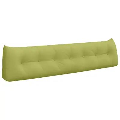 vidaXL Poglavni vzglavnik Svetlo zelena 200 x 24 x 50 cm blago