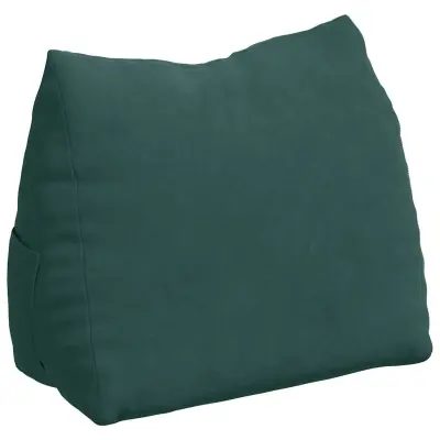 vidaXL Poglavni vzglavnik Temno zelena 45 x 20 x 35 cm Žametna tkanina