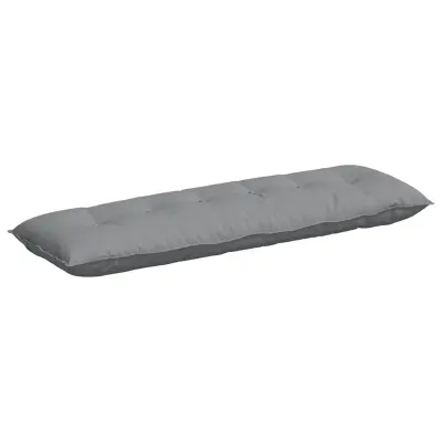 vidaXL Poglavni vzglavnik Svetlo siva 160 x 19 x 50 cm blago
