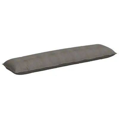 vidaXL Poglavni vzglavnik Svetlo siva 200 x 50 cm Žametna tkanina