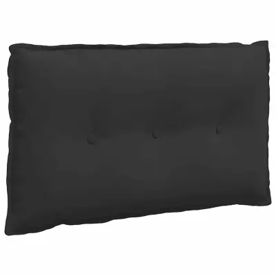 vidaXL Poglavni vzglavnik Črna 80 x 50 cm Mikrofiber tkanina